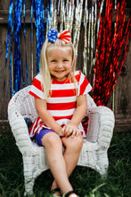 Load image into Gallery viewer, Stars &amp; Stripes Peplum &amp; Bummies Set (Style 1)
