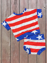 Load image into Gallery viewer, Stars &amp; Stripes Short Lounge Set
