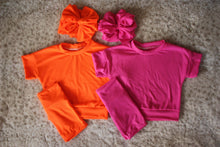 Load image into Gallery viewer, Neon Fuschia Short Lounge Set
